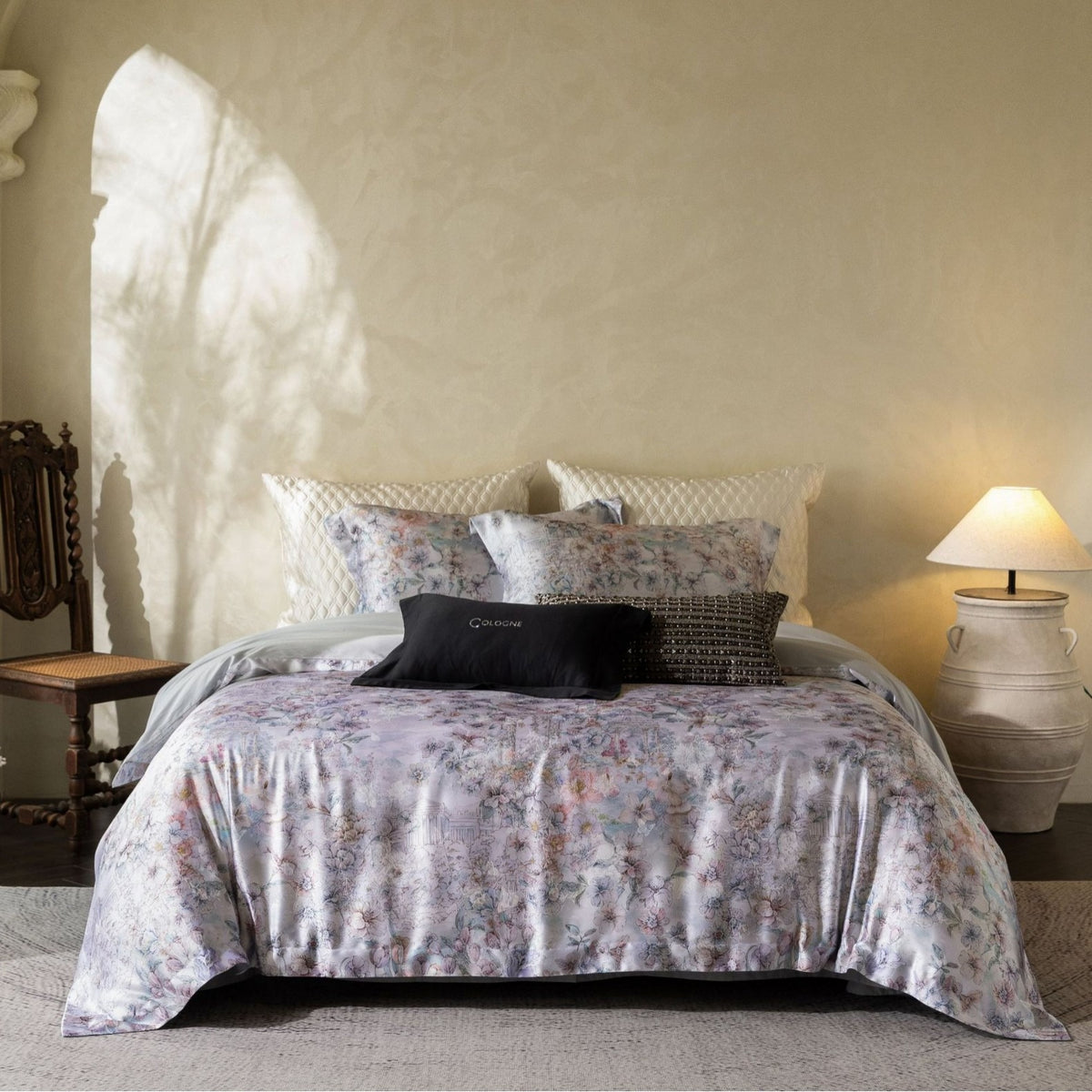 Champagne Peony Duvet Cover Set