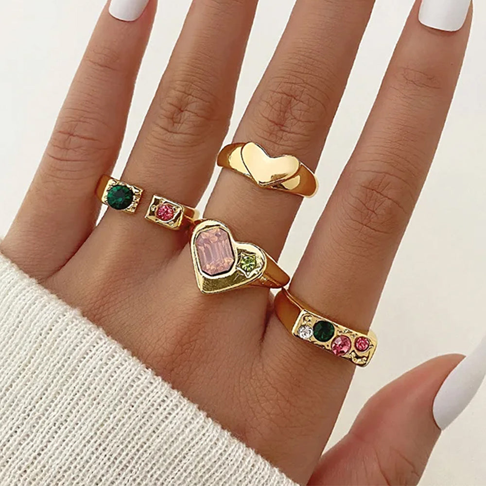 VILZSTUDIOS charm school inspired ring collection set