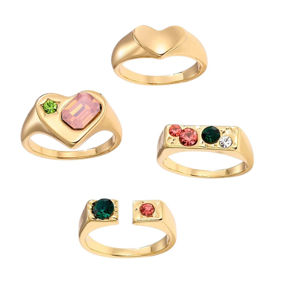 VILZSTUDIOS charm school inspired ring collection set