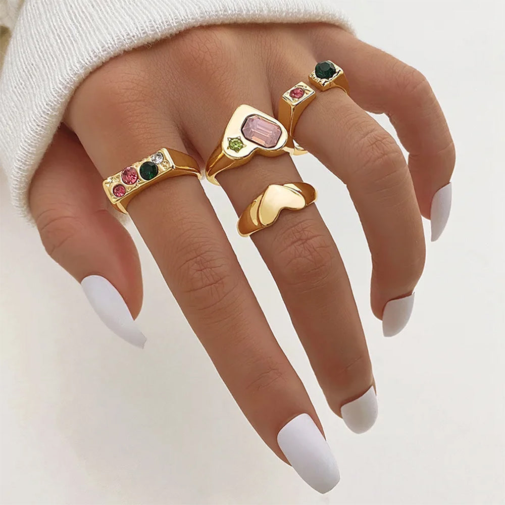 VILZSTUDIOS charm school inspired ring collection set