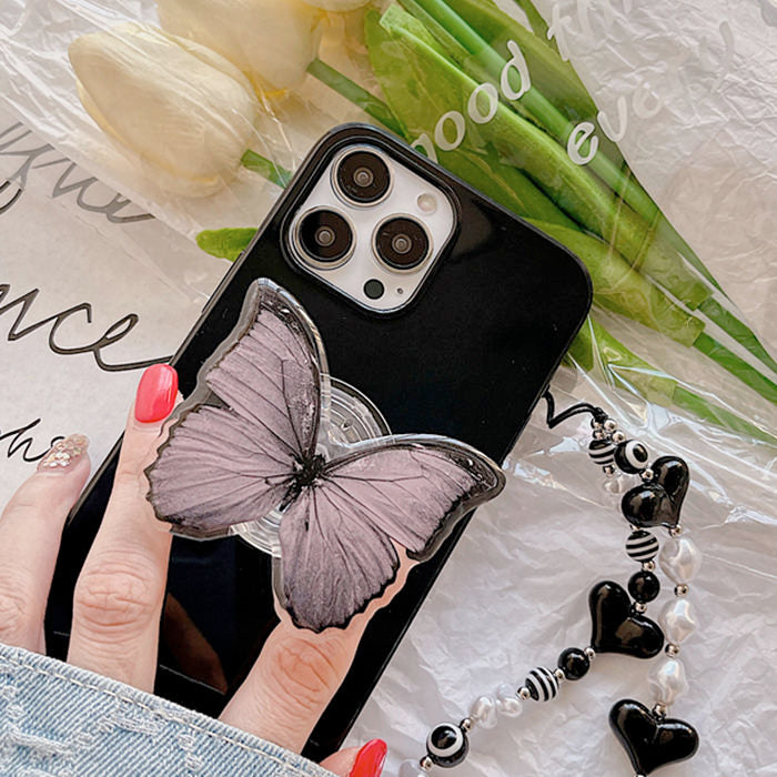 VILZSTUDIOS Butterfly beaded chain iPhone case