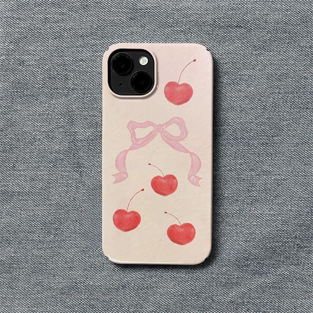 VILZSTUDIOS Stylish phone case with bow and cherry design