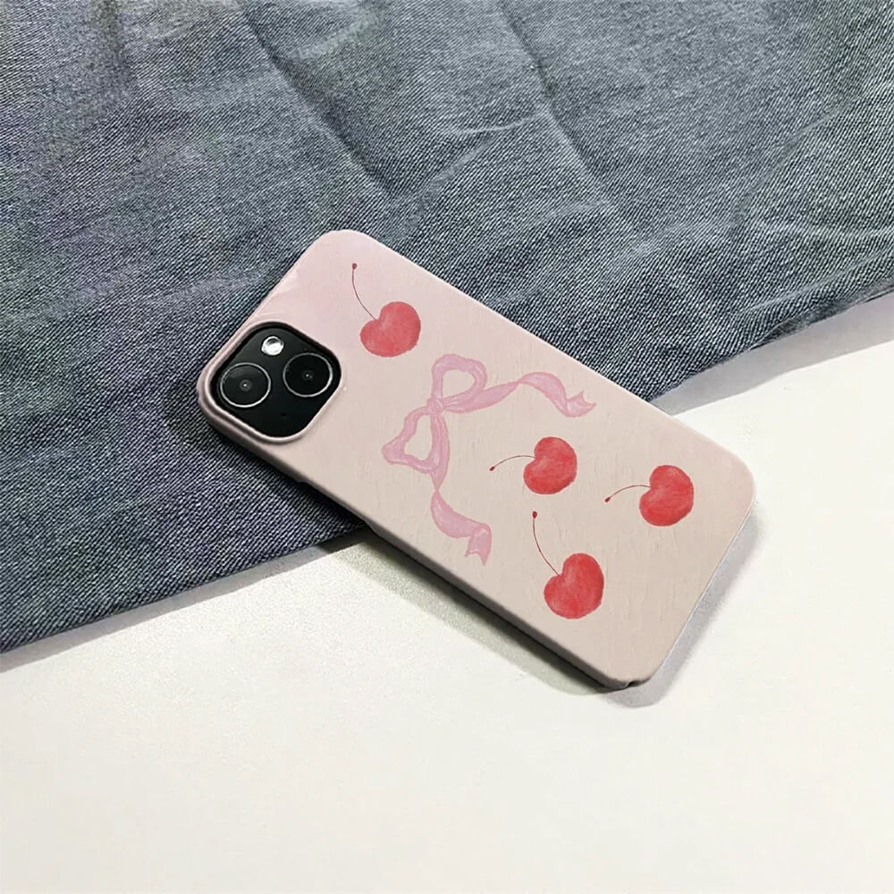 VILZSTUDIOS Stylish phone case with bow and cherry design