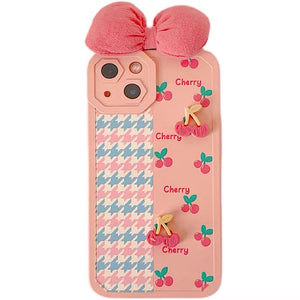 VILZSTUDIOS Stylish iPhone case with cherry bow design