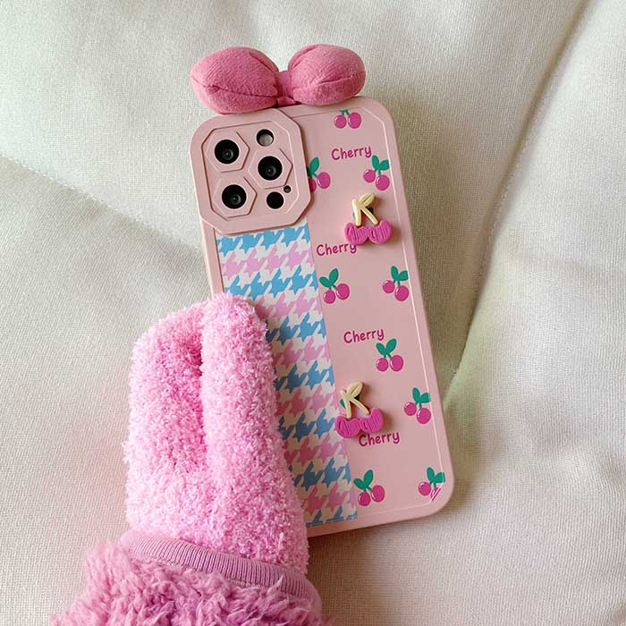 VILZSTUDIOS Stylish iPhone case with cherry bow design