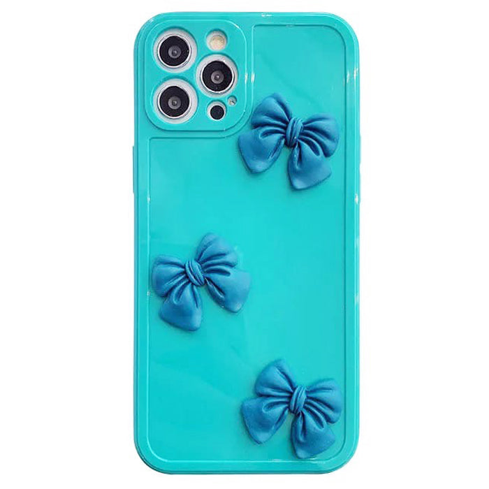 VILZSTUDIOS Mint Blue Bow iPhone Case for stylish protection