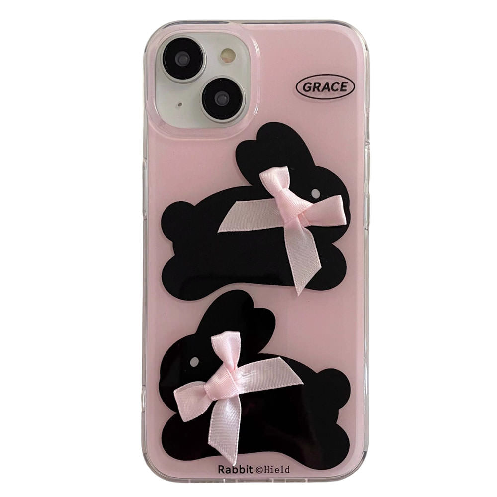 VILZSTUDIOS Cute Bunny & Bows iPhone Case