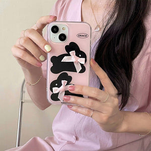 VILZSTUDIOS Cute Bunny & Bows iPhone Case