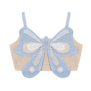 VILZSTUDIOS Butterfly crochet top for indie aesthetic fashion