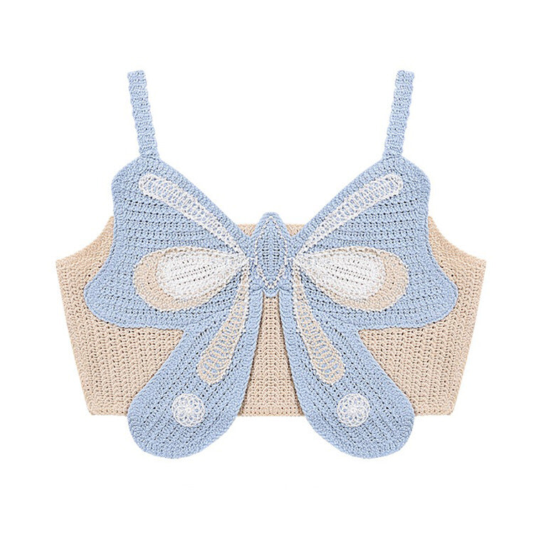 VILZSTUDIOS Butterfly crochet top for indie aesthetic fashion