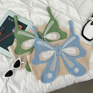 VILZSTUDIOS Butterfly crochet top for indie aesthetic fashion