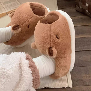 VILZSTUDIOS Cozy plush capybara slippers for home use