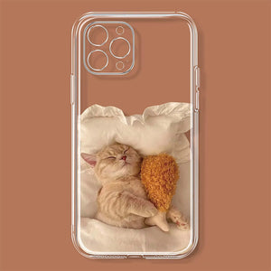 VILZSTUDIOS Cute sleeping cat iPhone case