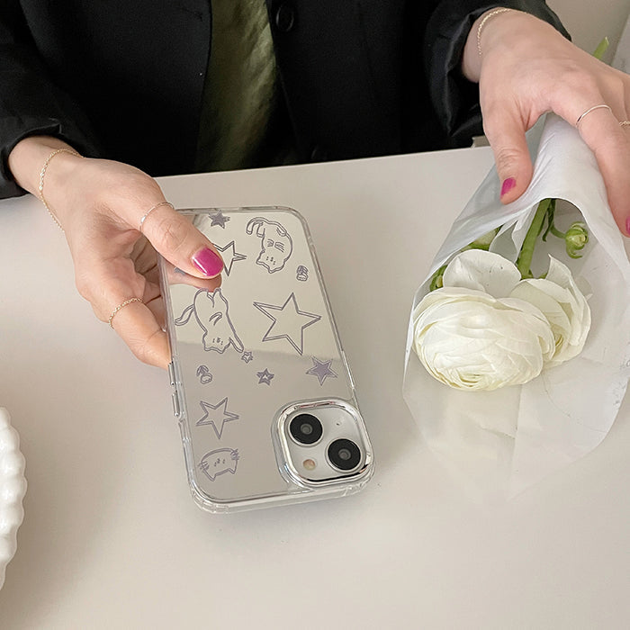 VILZSTUDIOS Charming Cat & Star iPhone Case