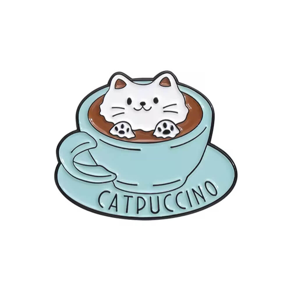VILZSTUDIOS Catpuccino enamel brooch pin
