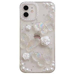 VILZSTUDIOS Clear phone case featuring a butterfly design