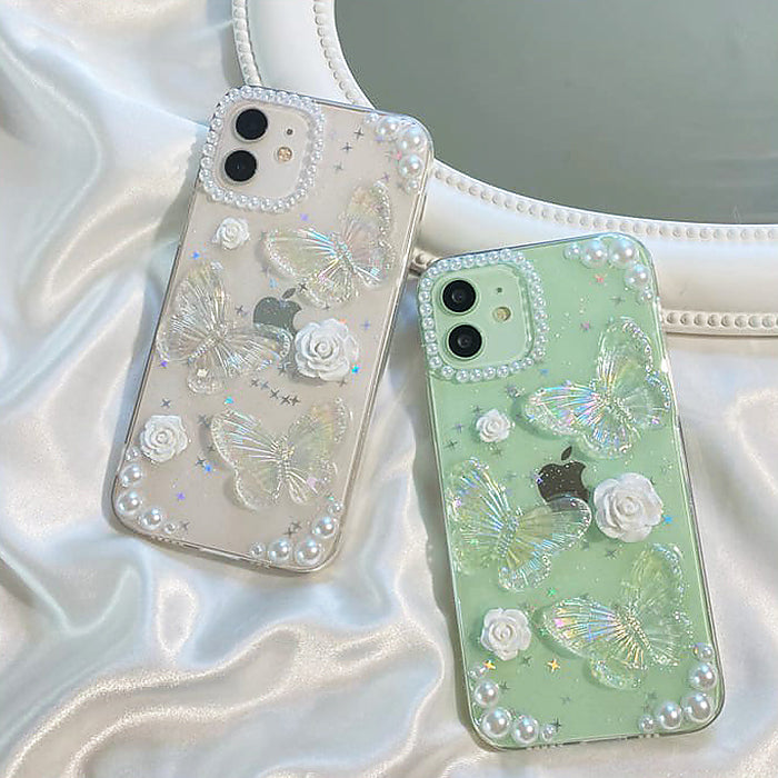VILZSTUDIOS Clear phone case featuring a butterfly design
