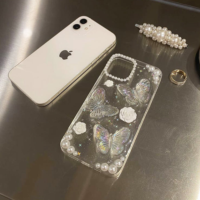 VILZSTUDIOS Clear phone case featuring a butterfly design