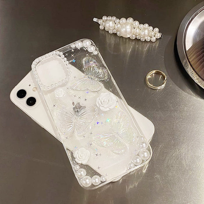 VILZSTUDIOS Clear phone case featuring a butterfly design