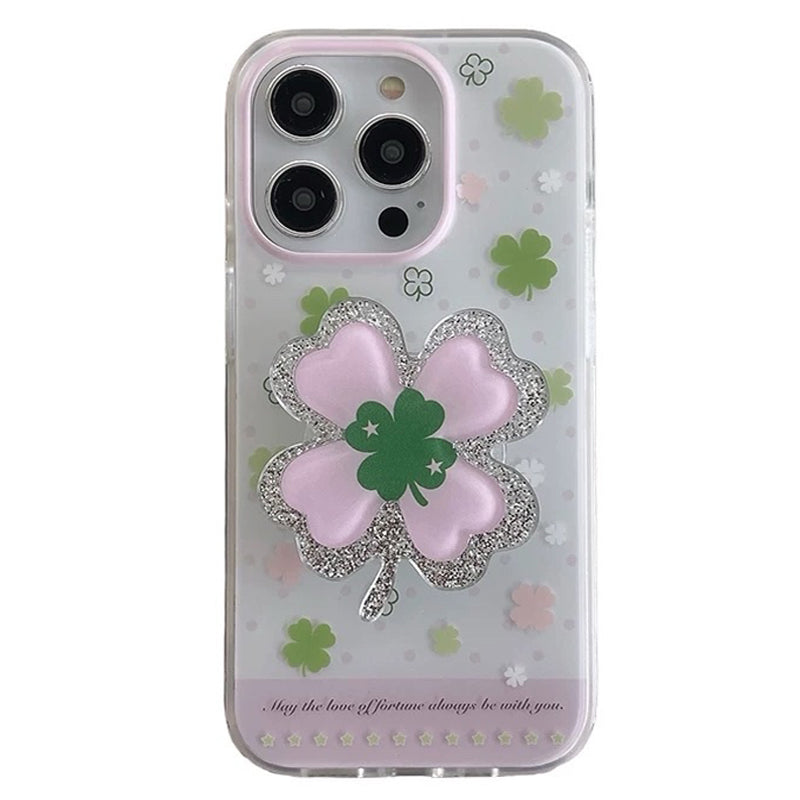VILZSTUDIOS Pastel aesthetic clover iPhone case