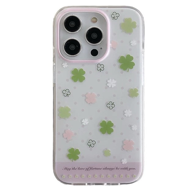 VILZSTUDIOS Pastel aesthetic clover iPhone case
