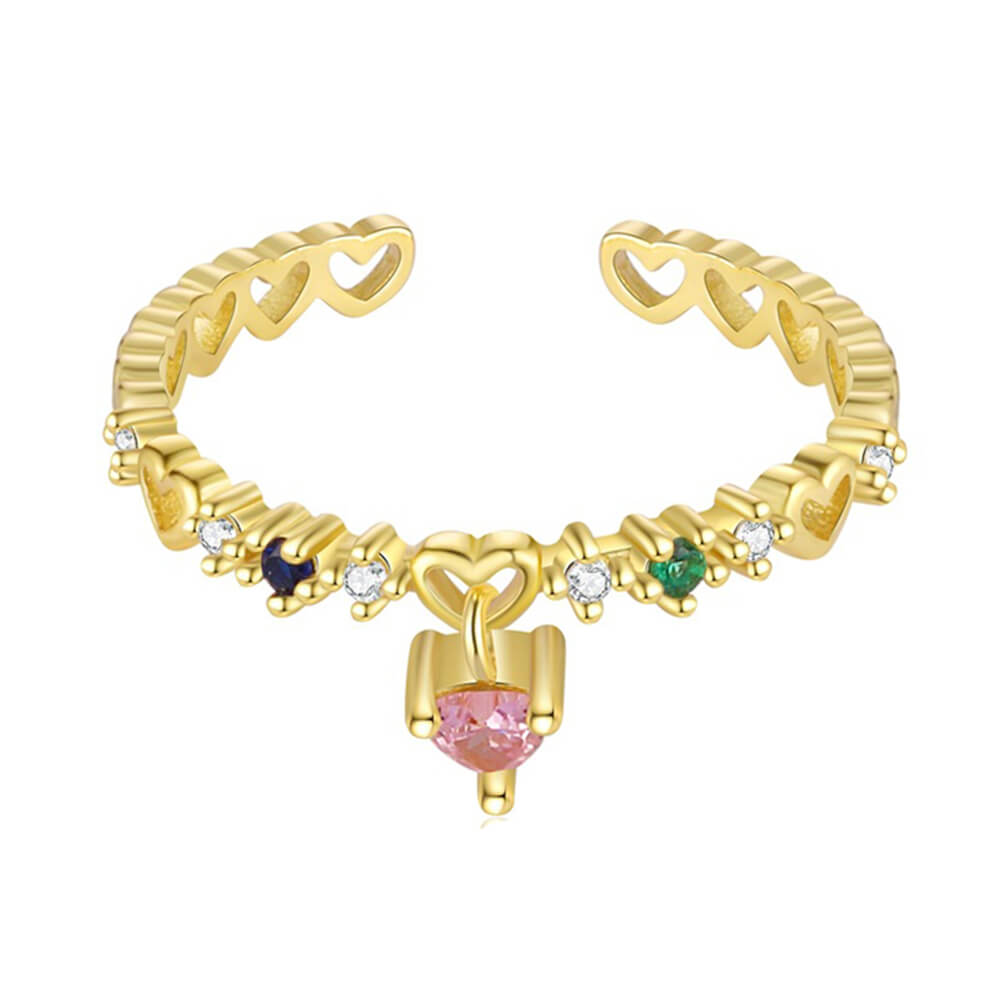 VILZSTUDIOS Stylish crystal ring with crown design