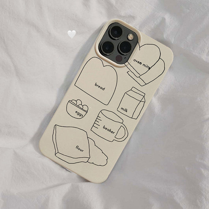VILZSTUDIOS Stylish iPhone case with a breakfast theme