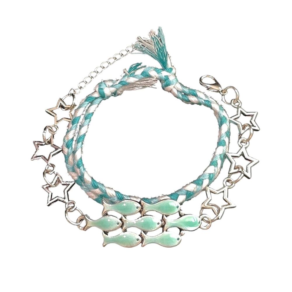 VILZSTUDIOS Stylish bracelet with fish and star charms