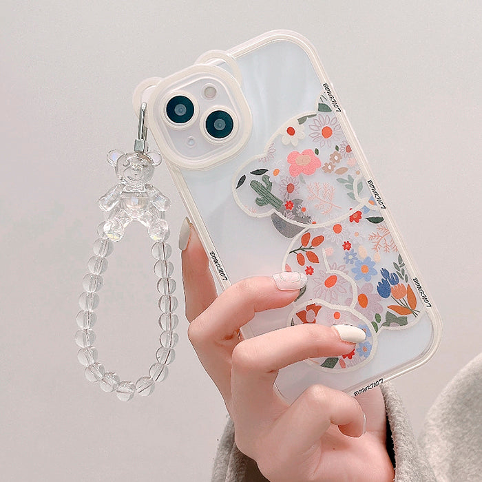 VILZSTUDIOS Floral Bear Chain iPhone Case design