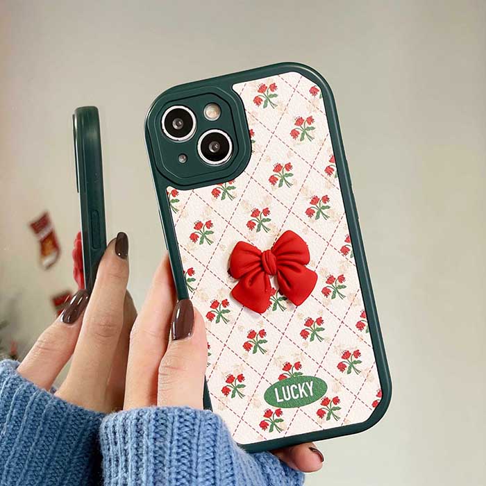 VILZSTUDIOS Floral Bow iPhone Case by VILZSTUDIOS