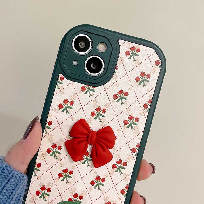 VILZSTUDIOS Floral Bow iPhone Case by VILZSTUDIOS