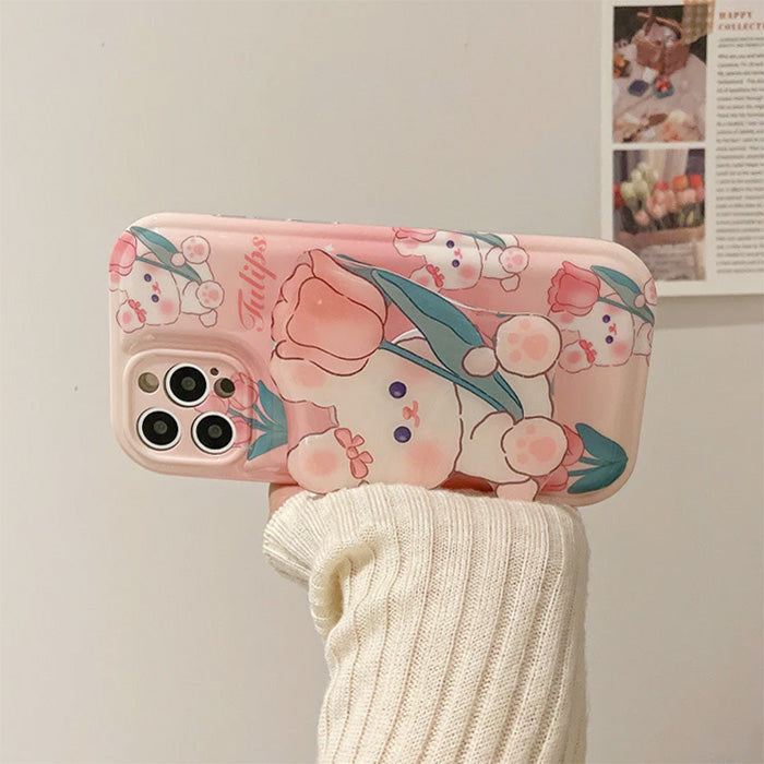 VILZSTUDIOS Charming floral bunny iPhone case design