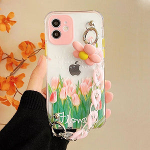 VILZSTUDIOS Stylish floral chain iPhone case