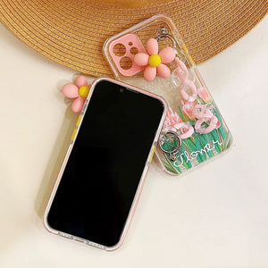 VILZSTUDIOS Stylish floral chain iPhone case