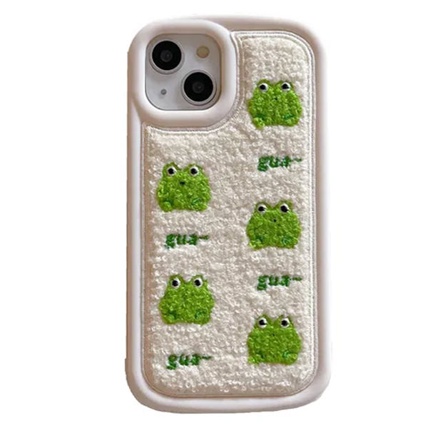 VILZSTUDIOS Frog embroidery phone case for stylish protection