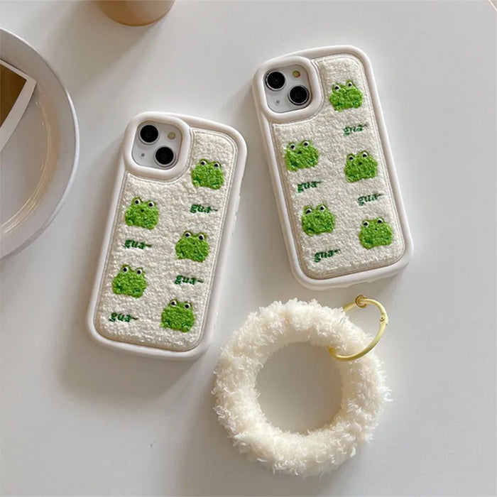 VILZSTUDIOS Frog embroidery phone case for stylish protection