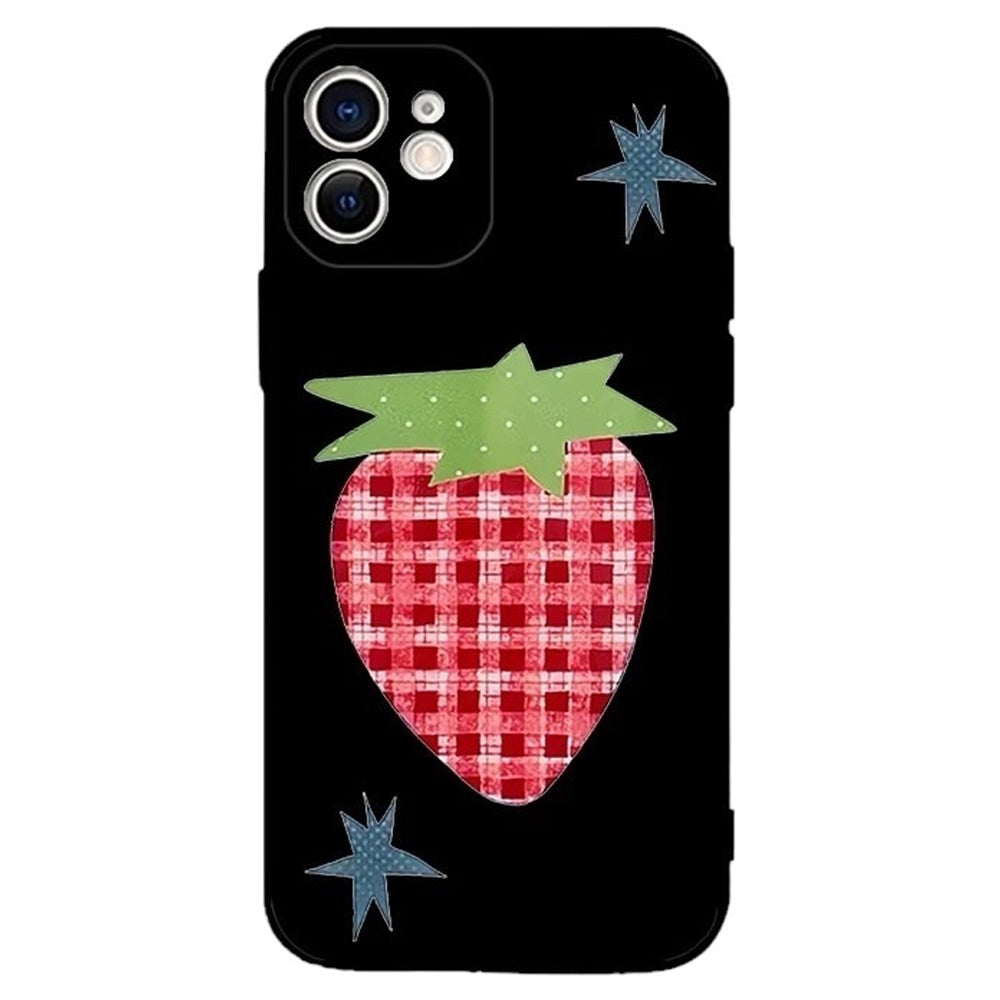 VILZSTUDIOS Stylish Gingham Strawberry iPhone Case