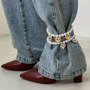 VILZSTUDIOS Charming heart ankle bracelets