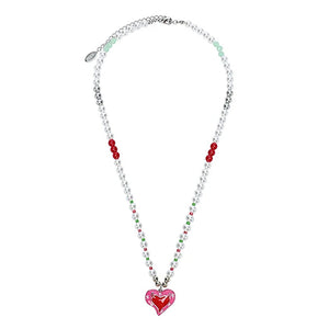 VILZSTUDIOS Beaded heart necklace made of zinc alloy