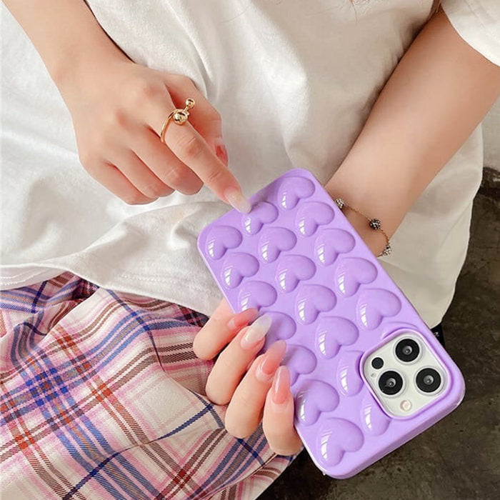 VILZSTUDIOS Stylish iPhone case with a heart bubble design