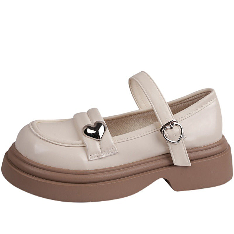 VILZSTUDIOS Stylish Mary Jane shoes with heart buckle
