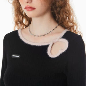 VILZSTUDIOS Charming Heart Cutout Cozy Top product image