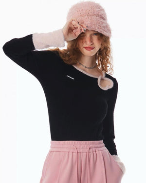 VILZSTUDIOS Charming Heart Cutout Cozy Top product image