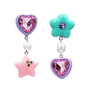 VILZSTUDIOS Charming heart drop earrings for stylish accessorizing