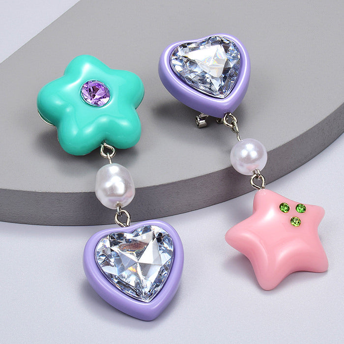 VILZSTUDIOS Charming heart drop earrings for stylish accessorizing