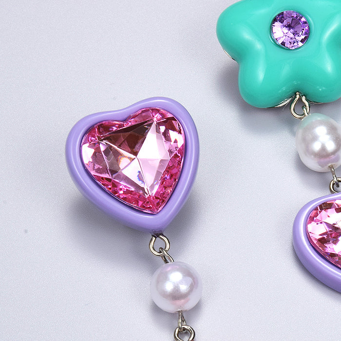 VILZSTUDIOS Charming heart drop earrings for stylish accessorizing