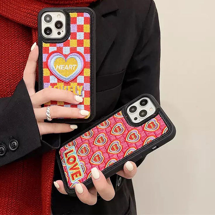 VILZSTUDIOS Stylish heart-themed iPhone case for trendy protection
