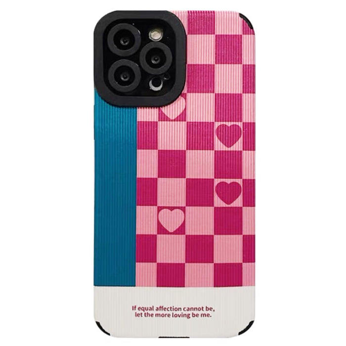 VILZSTUDIOS Stylish phone case with heart grid design