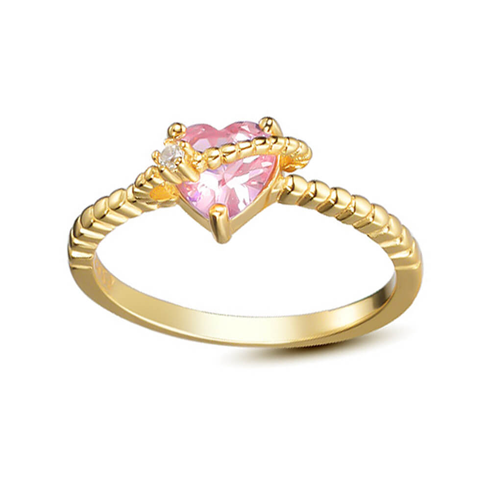 VILZSTUDIOS Elegant heart-shaped gemstone ring
