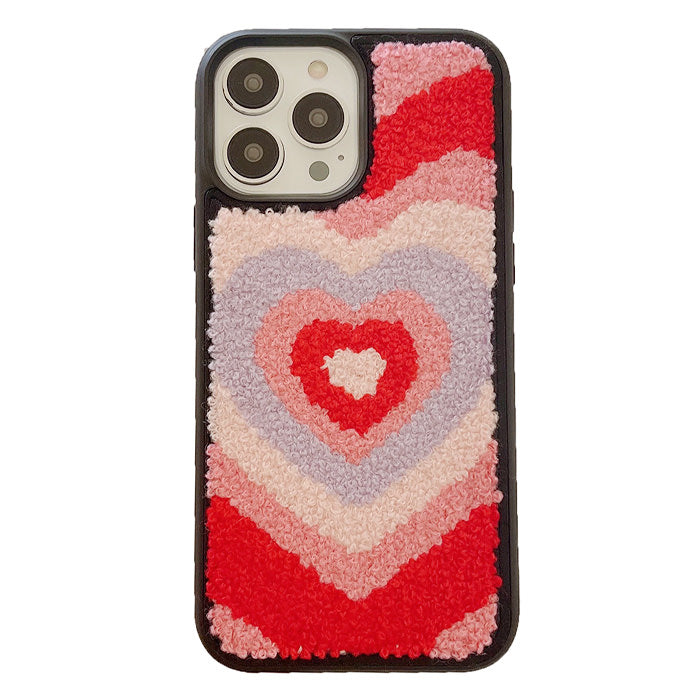VILZSTUDIOS Heart embroidered iPhone case for stylish protection